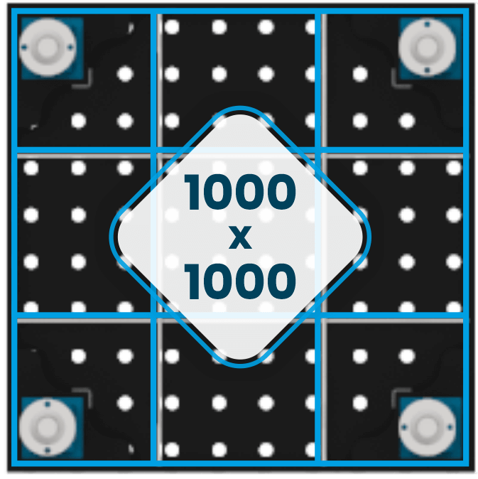 Nervures de la table de soudage 1000x1000