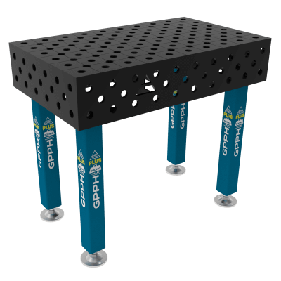 Table de soudage PLUS Taille - 1000x600mm, Grille - diagonale, Système - Φ28, Pattes - Sur les pieds