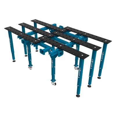 Modular welding table single unfoldable nitrided 2170x1200 mm