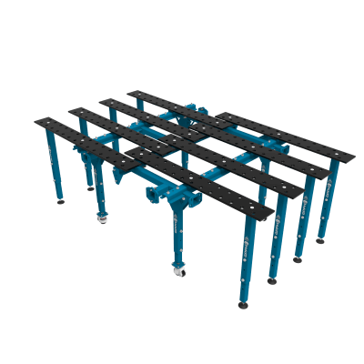 Modularer Schweißtisch, einzeln ausklappbar, nitriert 2670x1600 mm