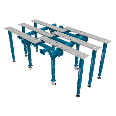 Modularer Schweißtisch, einzeln ausklappbar 2170x1200 mm