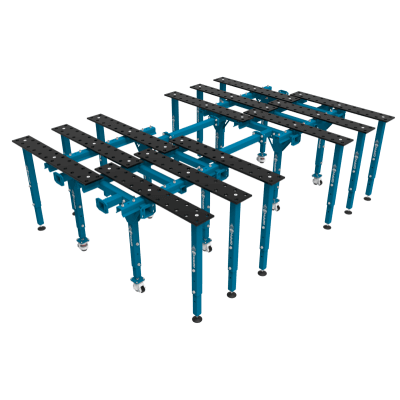 Genitreerde modulaire set met een groot werkblad 3030x2170 mm