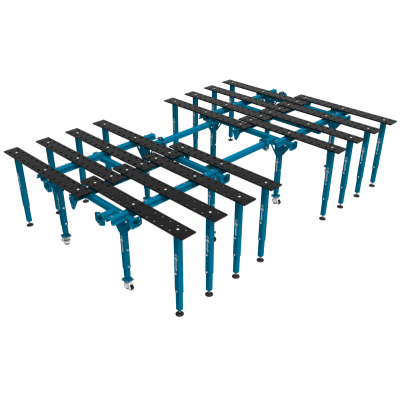 Genitreerde modulaire set met een groot werkblad 4000x2670 mm