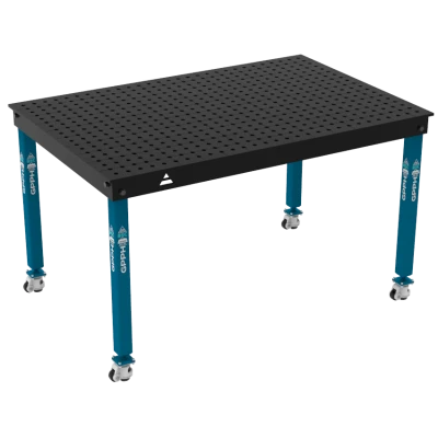 Metināšanas galds BASIC Izmērs - 1500x1000mm, Tīkls - 50x50mm, Sistēma - Φ16, Kājas - uz riteņiem