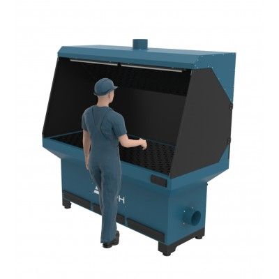 GPPH Grinding-welding Station - base with overhead extraction 1870x770mm fi28 mm grid 100x100 mm