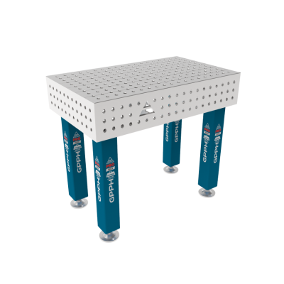 Sveisebord PRO INOX Størrelse - 1000x600mm, Rutenett - 50x50mm, System - Φ16, Ben - På føttene