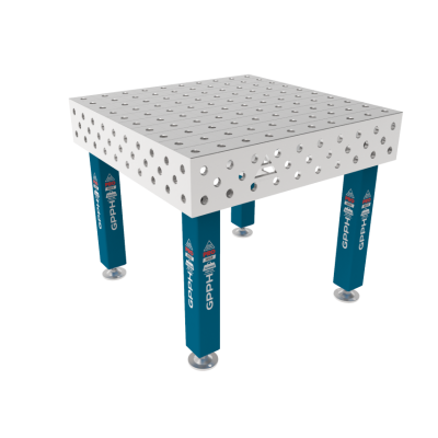 Table de soudage PRO INOX 1000 x 1000 mm Grille - 100x100mm, Système - Φ28, Pattes - Sur les pieds, Plateau de table PRO INOX