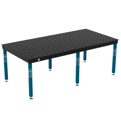 Mesa de soldadura BASIC Tamaño - 2400x1200mm, Cuadrícula - 100x100mm, Sistema - Φ28, Patas - En los pies