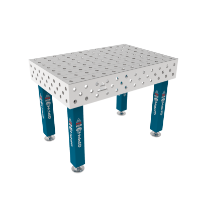 Table de soudage PRO INOX 1200 x 800 mm Grille - 100x100mm, Système - Φ28, Pattes - Sur les pieds, Plateau de table PRO INOX