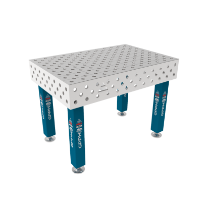 Lastafel PRO INOX 1200 x 800 mm Rooster - diagonaal, System - Φ28, Benen - Op voeten, Tafelblad dikte PRO INOX