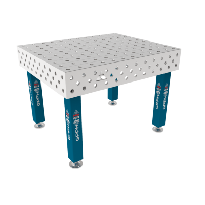 Table de soudage PRO INOX 1200 x 1000 mm Grille - 100x100mm, Système - Φ28, Pattes - Sur les pieds, Plateau de table PRO INOX