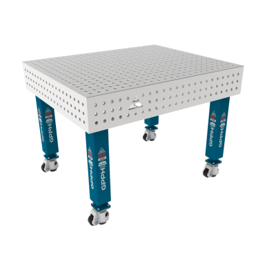 Kaynak masası PRO INOX 1200 x 1000 mm Izgara - 50x50mm, Sistem - Φ16, Bacaklar - Tekerlekli, Masa üstü PRO INOX