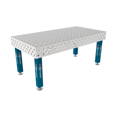 Table de soudage PRO INOX 2000 x 1000 mm Grille - 100x100mm, Système - Φ28, Pattes - Sur les pieds, Plateau de table PRO INOX