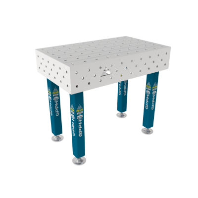 Kaynak masası PLUS INOX 1000 x 600 mm Izgara - 100x100mm, Sistem - Φ16, Bacaklar - Ayaklarda, Masa üstü PLUS INOX