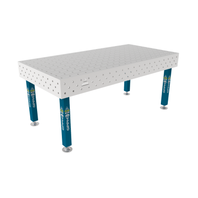 Table de soudage PLUS INOX 2000 x 1000 mm Grille - 100x100mm, Système - Φ16, Pattes - Sur les pieds, Plateau de table PLUS INOX