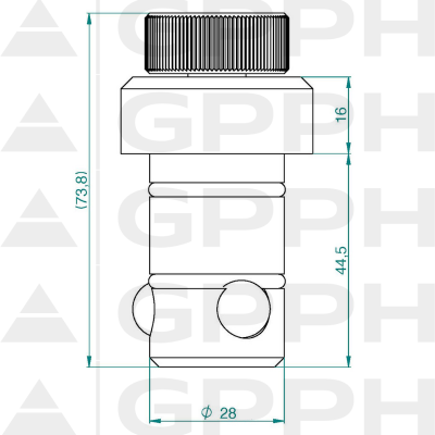Snel spanboutenPRO fi28mm technische tekening
