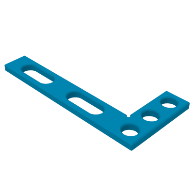 Angle precision square (flat) 320x150mm, System - Φ28, Series - PRO