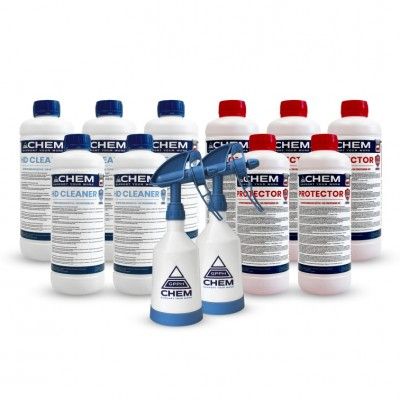 Kit de agentes químicos 5x HD Cleaner 5x Protector 2x Sprayer GPPH CHEM