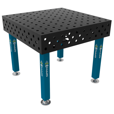 Welding table PLUS Size - 1000x1000mm, Grid - 100x100mm, System - Φ28, Legs - On feet