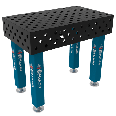 Svejsebord PRO Størrelse - 1000x600mm, Gitter - diagonal, System - Φ28, Ben - På fødderne