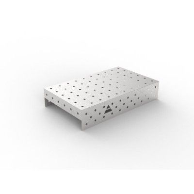 Roestvrijstalen deksel 1000x600, fi16, grid 100x100