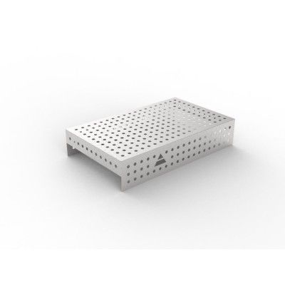 Roestvrijstalen deksel 1000x600, fi16, grid 50x50mm