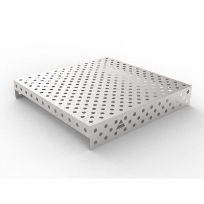 Recouvrement en acier inoxydable 1200x1200 grille diagonale, fi28