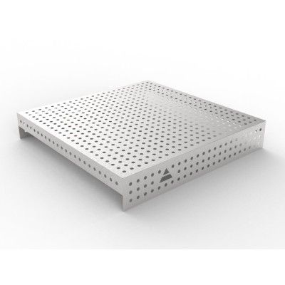 Deksel i rustfritt stål 1200x1200 rutenett 50x50, fi16