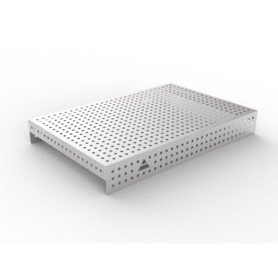 Deksel i rustfritt stål 1500x1000 rutenett 50x50, fi16