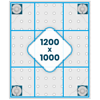 Nervures de la table de soudage 1200x1000mm