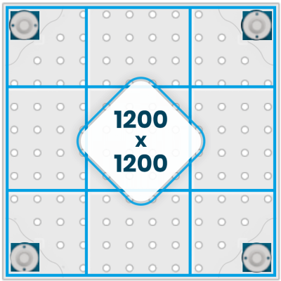 Hegesztőasztal bordázása 1200 x 1200 mm