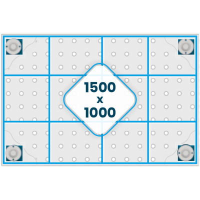 Nervures de la table de soudage 1500x1000mm