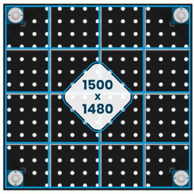 Metināšanas galds ribbing 1500x1480mm