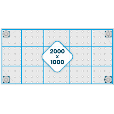 Lastafel ribbels 2000x1000mm