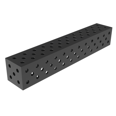 Welding connection block 1200x200x200mm, Grid - diagonal, System - Φ28