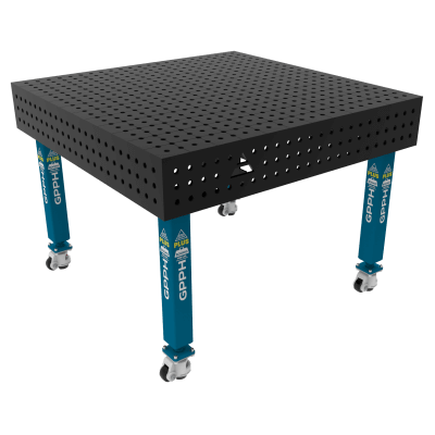 Table de soudage PLUSGrille - 50x50mm, Système - Φ16, Taille - 1200x1200mm, Pieds - Sur roues
