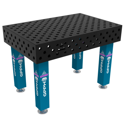 Table de soudage EXPERT Taille - 1200x800mm, Grille - diagonale, Système - Φ28, Pattes - Sur les pieds