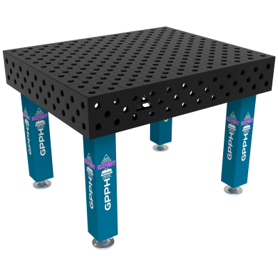 Metināšanas galds EXPERT Izmērs - 1200x1000mm, Tīkls - diagonāle, Sistēma - Φ28, Kājas - uz pēdām