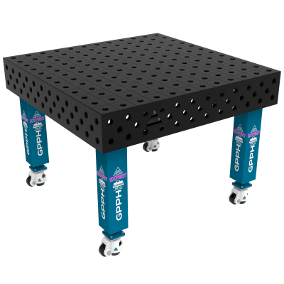 Lastafel EXPERT Maat - 1200x1200mm, Rooster - 100x100mm, System - Φ28, Poten - Op wielen