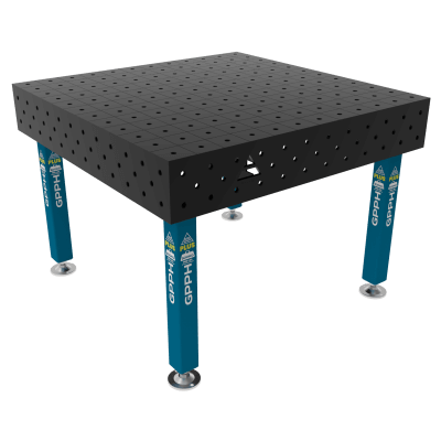 Metināšanas galds PLUS Tīkls - 100x100mm, Sistēma - Φ16, Izmērs - 1200x1200mm, Kājas - uz pēdām