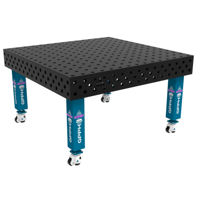 Table de soudage EXPERT Taille - 1500x1480mm, Grille - 100x100mm, Système - Φ28, Pieds - Sur roues