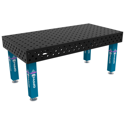 Table de soudage EXPERT Taille - 2000x1000mm, Grille - 100x100mm, Système - Φ28, Pattes - Sur les pieds