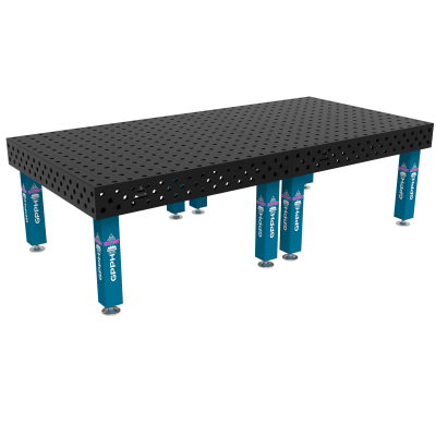 Table de soudage EXPERT Taille - 3000x1480mm, Grille - 100x100mm, Système - Φ28, Pattes - Sur les pieds