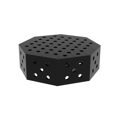 Åttekantet sveisebord OCT 600x600mm fi28 diagonalt rutenett