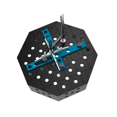 Octagonal welding table OCT 800x800mm with construction