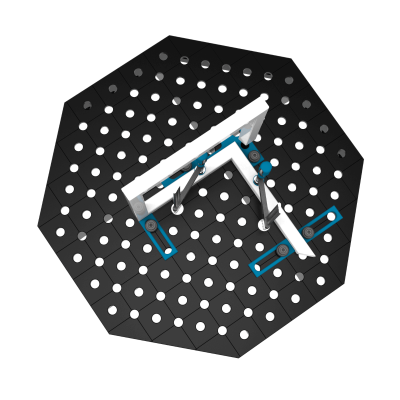 Achteckiger Schweißtisch OCT 1000x1000mm mit Konstruktion