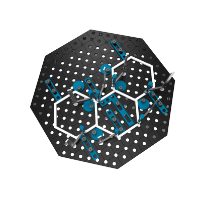 Aštuonkampio formos suvirinimo stalas OCT 1200x1200mm su konstrukcija