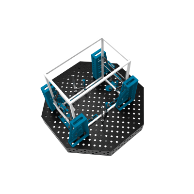 Achteckiger Schweißtisch OCT 1400x1400mm mit Konstruktion