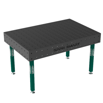 Lastafel SMART Rooster - 100x100mm, System - Φ16, Maat - 1500x1000mm, Benen - Op voeten, Tafelblad dikte - 15mm