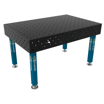Kaynak masası PLUS Izgara - 100x100mm, Sistem - Φ16, Boyut - 1500x1000mm, Bacaklar - Ayaklarda